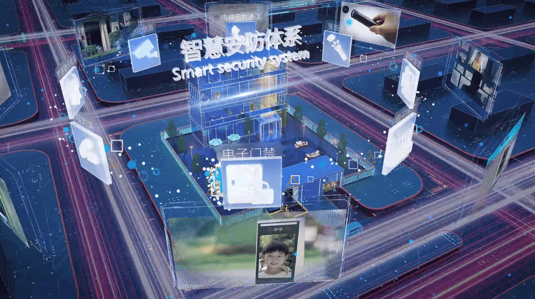 采用智慧安防體系,無接觸暢行體系,將現代智能化科技融入住宅,通過